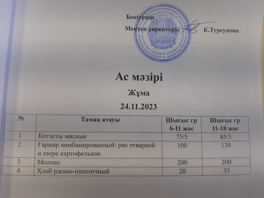 Ас мәзірі