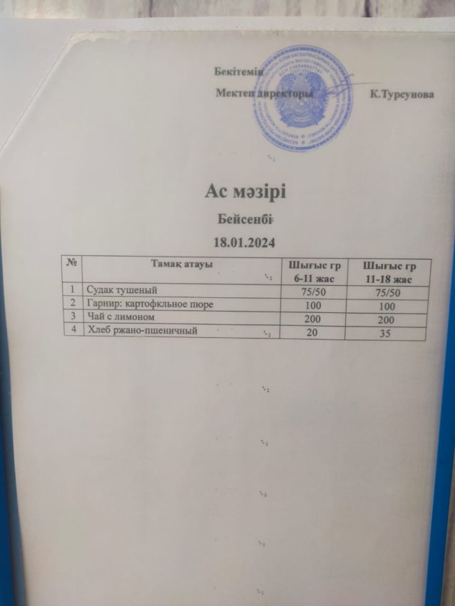 Ас мәзірі