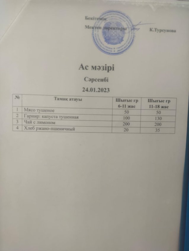 Ас мәзірі