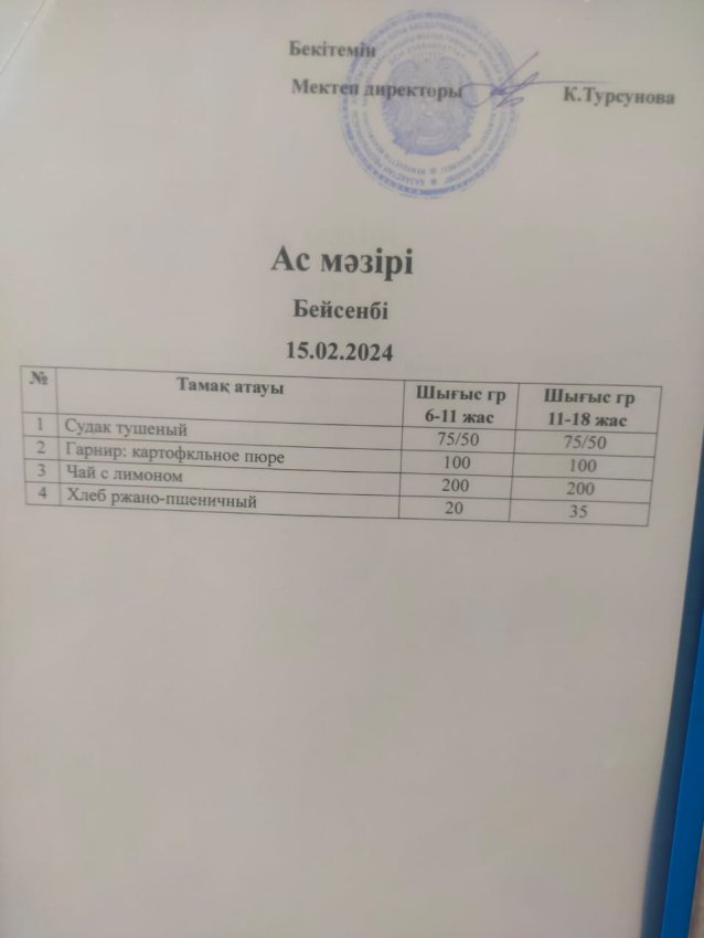 Ас мәзірі