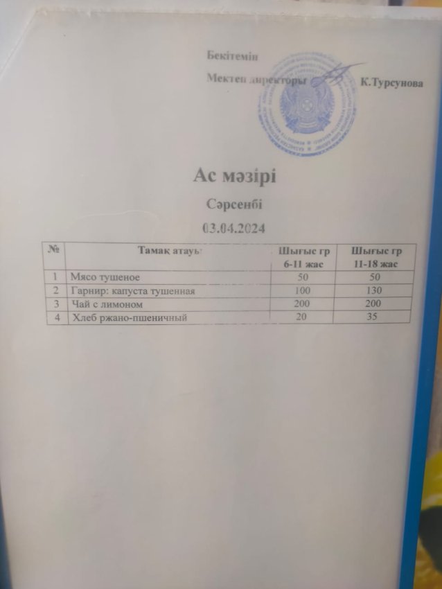 Ас мәзірі